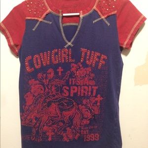 NWOT! Small Cowgirl Tuff Short Sleeve Shirt